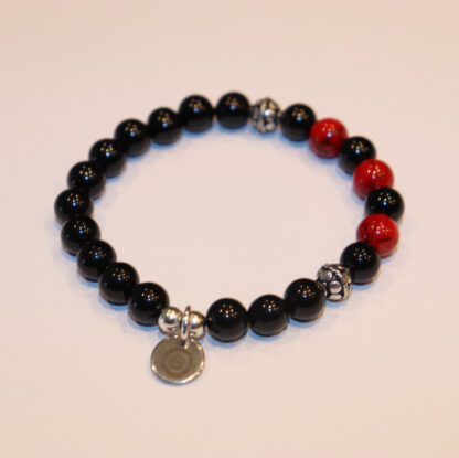 Unisex-Armband mit Onyx, Calcit & Runenperlen 925 Silber – Stil trifft Bedeutung