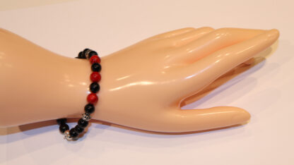 Unisex-Armband mit Onyx, Calcit & Runenperlen 925 Silber – Stil trifft Bedeutung – Bild 5