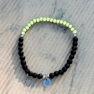 Lava & Miracle Beads Armband - hellgrün