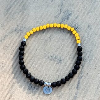 Lava & Miracle Beads Armband - gelb