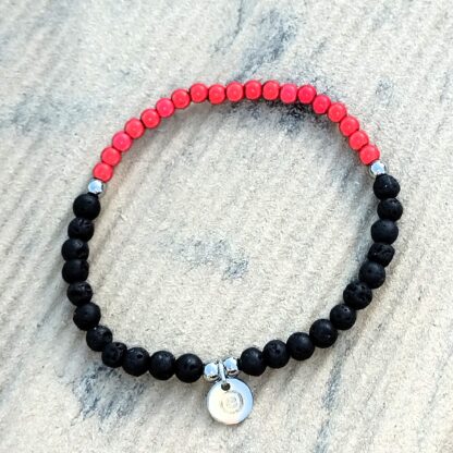 Lava & Miracle Beads Armband - rot