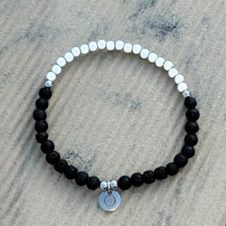 Lava & Miracle Beads Armband - weiß