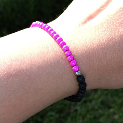 Lava & Miracle Beads Armband - magenta – Bild 3