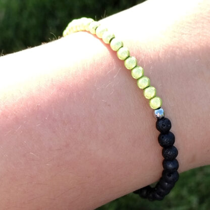 Lava & Miracle Beads Armband - hellgrün – Bild 3
