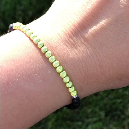Lava & Miracle Beads Armband - hellgrün – Bild 2