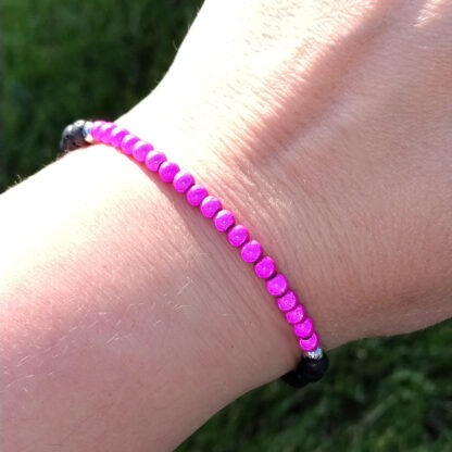 Lava & Miracle Beads Armband - magenta – Bild 2