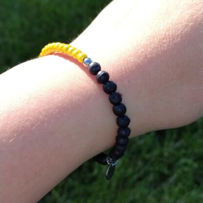 Lava & Miracle Beads Armband - gelb – Bild 3