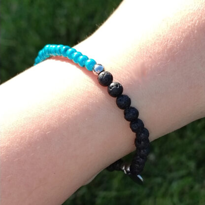 Lava & Miracle Beads Armband - türkis – Bild 3