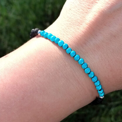 Lava & Miracle Beads Armband - türkis – Bild 2