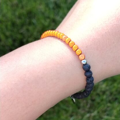 Lava & Miracle Beads Armband - orange – Bild 3