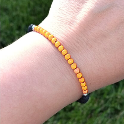 Lava & Miracle Beads Armband - orange – Bild 2