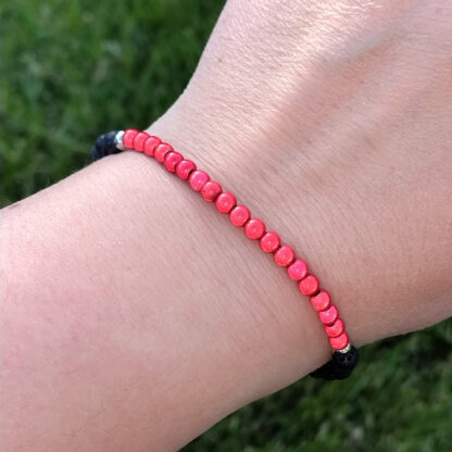 Lava & Miracle Beads Armband - rot – Bild 3