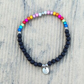 Lava & Miracle Beads Armband - Regenbogen 1