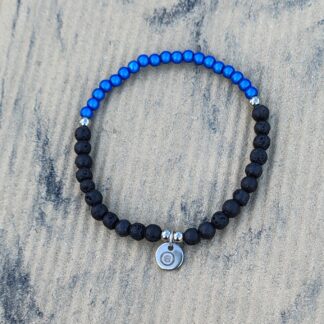 Lava & Miracle Beads Armband - dunkelblau