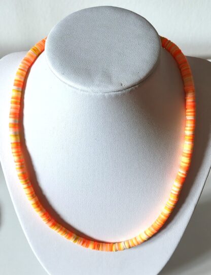 Heishi-Set „Sunshine Glow“ – Kette & Armband in Gelb-Orange – Bild 3