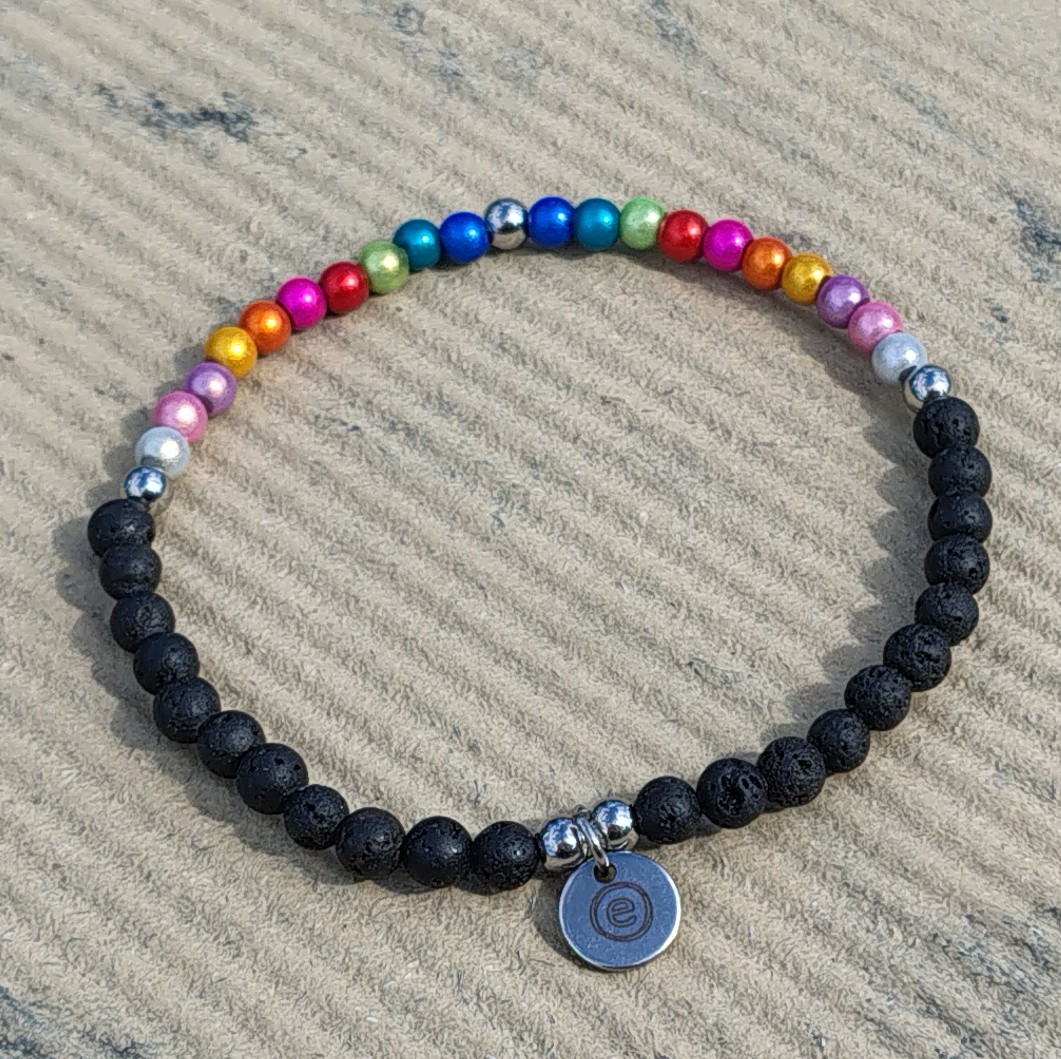 Lava & Miracle Beads Armband - Regenbogen 2