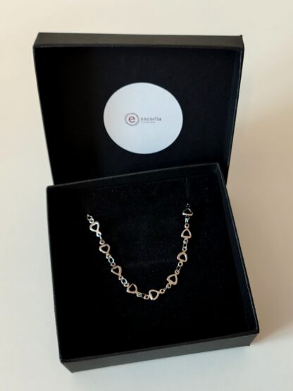 Herz-Gliederarmband Edelstahl – Bild 3
