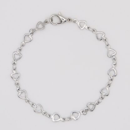 Herz-Gliederarmband Edelstahl