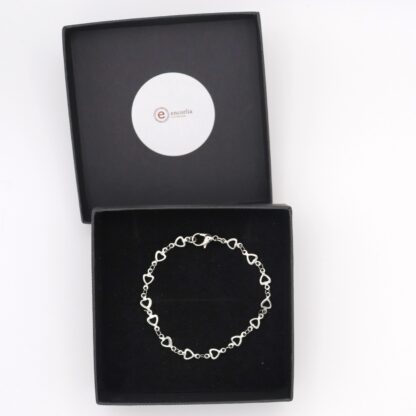 Herz-Gliederarmband Edelstahl – Bild 4