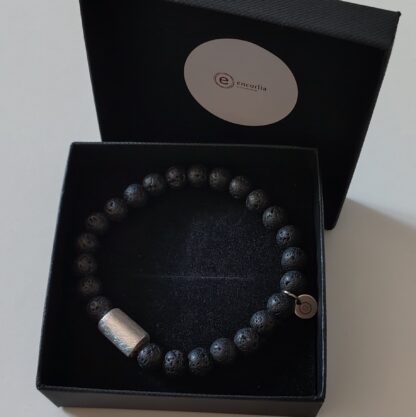 Armband aus Lavaperlen mit 925 Silber-Röhre – Stilvoll & Ausdrucksstark – Bild 4